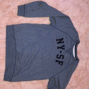 oversized crew neck sweatshirt